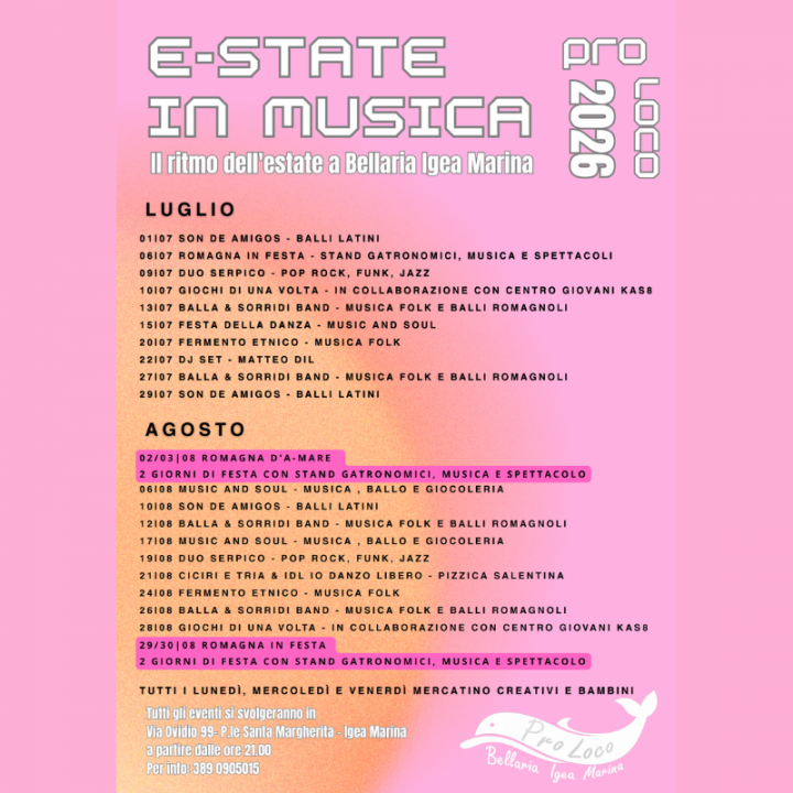 E-STATE IN MUSICA | il ritmo dell'estate a Bellaria Igea Marina